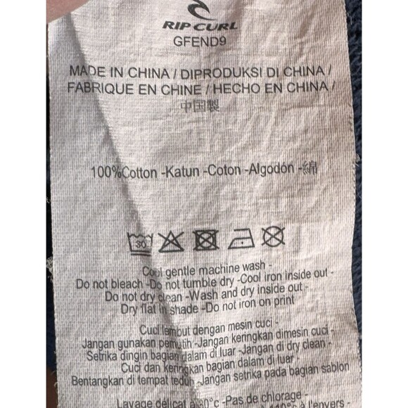 Rip Curl The Search Hoodie Medium Pullover Sweatshirt 100% Cotton Raw Hem - Picture 8 of 10